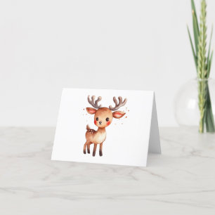 Cute and Adorable Christmas and Holiday Reindeer Card