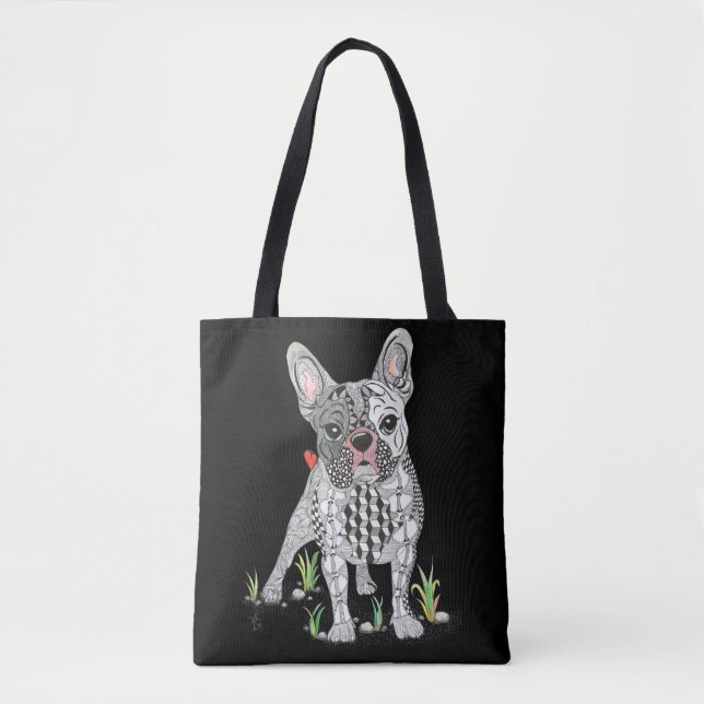 Cute and Adorable French Bulldog Tote Bag (Front)