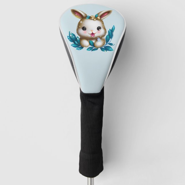 Cute and Adorable Kawaii Baby Bunny  Golf Head Cover (Front)