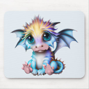 Cute and Adorable Kawaii Baby Dragon Mouse Pad