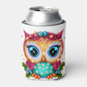 Cute and Adorable Kawaii Baby Owl Can Cooler
