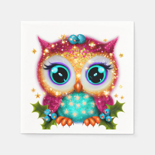 Cute and Adorable Kawaii Baby Owl   Napkins
