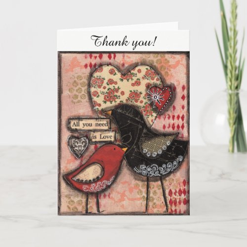 Cute and Adorable Love Birds Greeting Card