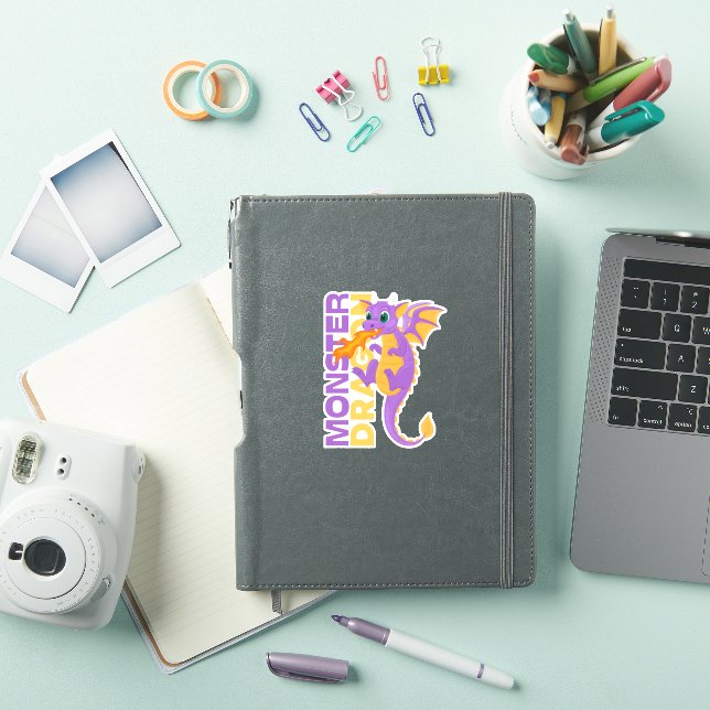 Cute and Adorable Monster Dragon kids  Sticker (iPad Cover)
