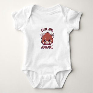 Cute and Adorable Red Panda Baby Bodysuit