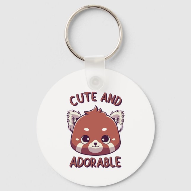 Cute and Adorable Red Panda Keychain (Front)