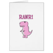 Cute And Angry Pink Cartoon T-Rex Dinosaur (Front)