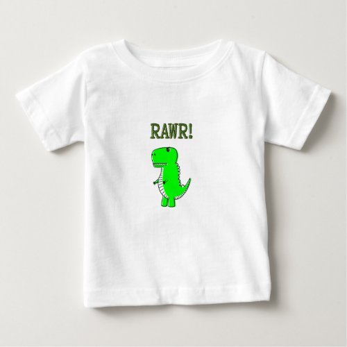 Cute and Angry T_Rex RAWR Baby T_Shirt