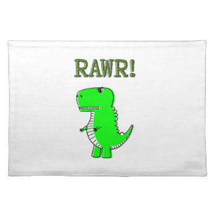Cute and Angry T-Rex RAWR Cloth Placemat