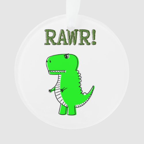 Cute and Angry T_Rex RAWR  Ornament