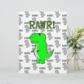 Cute and Angry T-Rex With Black And White Pattern (Standing Front)