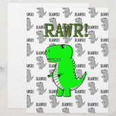 Cute and Angry T-Rex With Black And White Pattern (Front/Back)