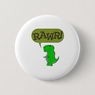 Cute And Angry Toy Dinosaur Button