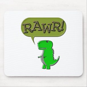 Cute And Angry Toy Dinosaur Mouse Pad