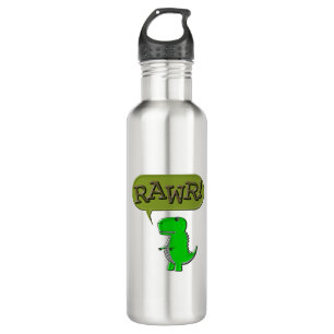 Cute And Angry Toy Dinosaur Stainless Steel Water Bottle