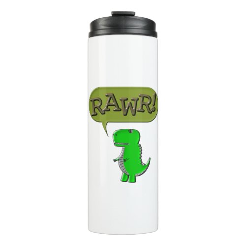 Cute And Angry Toy Dinosaur Thermal Tumbler