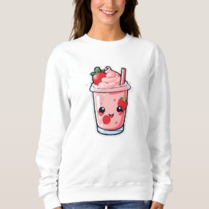 cute and beautiful kawaii strawberry milk sweatshirt