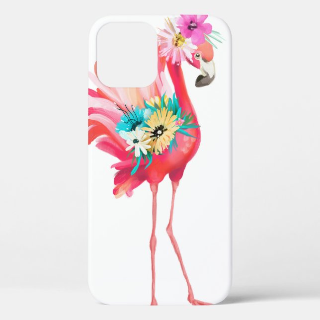 Cute and beautiful pink flamingo mexican bird with Case-Mate iPhone case (Back)