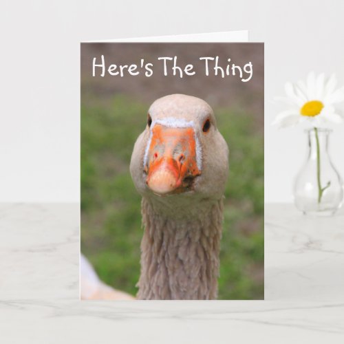 Cute And Bossy Goose Get Well Card