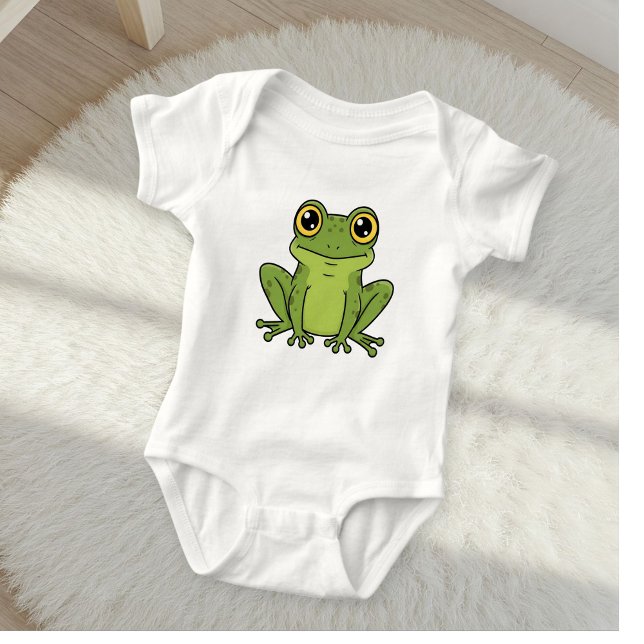 Cute and Charming Frog Baby Bodysuit  (Creator Uploaded)