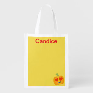 Cute and Charming Pumpkin Grocery Bag