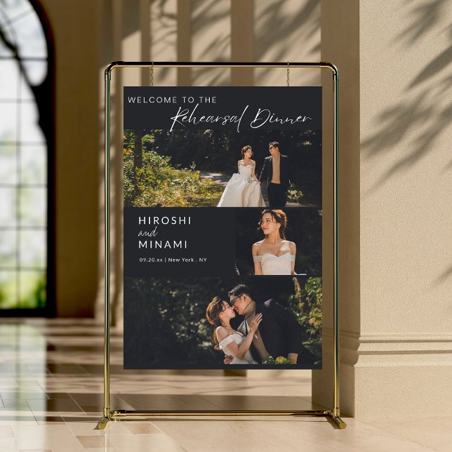 Cute and Chic Calligraphy Modern Rehearsal Dinner Foam Board (Creator Uploaded)