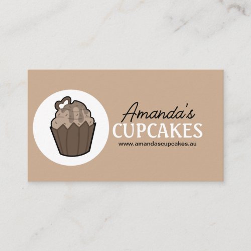 Cute and Chocolate Cupcake Business Cards