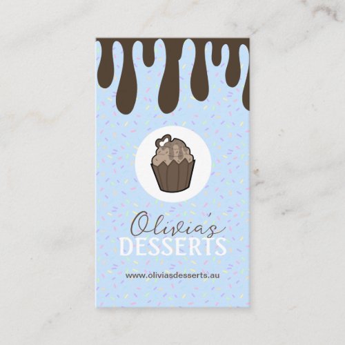 Cute and Chocolate Cupcake Business Cards