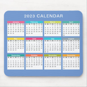 Cute and Colorful 2023 Calendar Mousepad