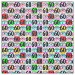 CUTE AND COLORFUL 60TH BIRTHDAY CAKE FABRIC
