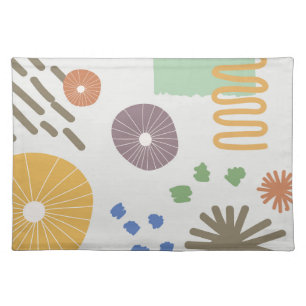 Cute and Colorful Abstract Summer Picnic Pattern Cloth Placemat