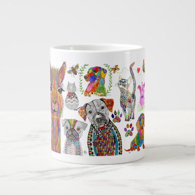 Cute and Colorful Animal Assortment Mug (Front)
