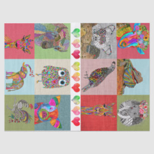 Cute and Colorful Animal Assortment Tissue Paper