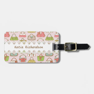 Cute and Colorful Bags Illustration Pattern Luggage Tag
