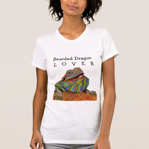 Cute and Colorful Bearded Dragon  Lover T_Shirt