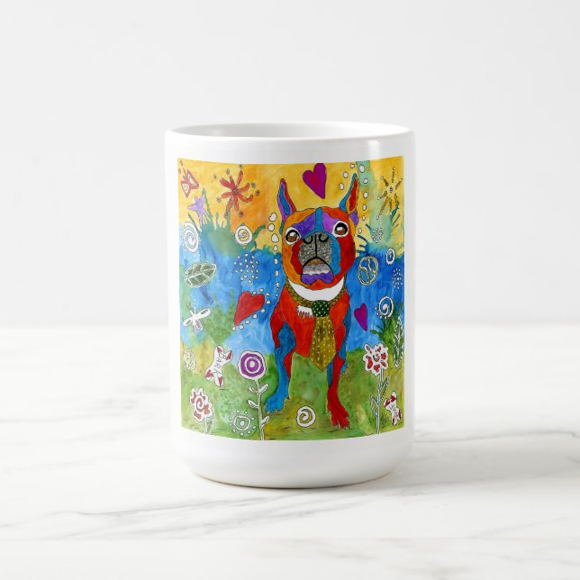 Cute and Colorful Boston Terrier Mug (Center)