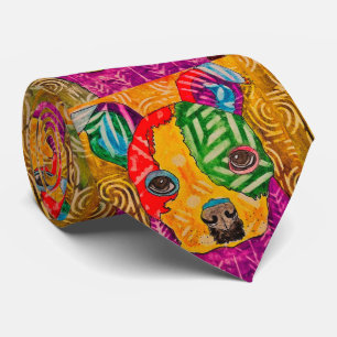 Cute and Colorful Boston Terrier Pop Art Neck Tie