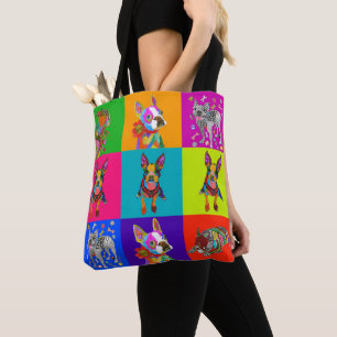 Cute and Colorful Boston Terrier Tote Bag