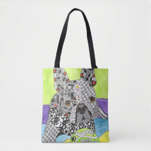 Cute and Colorful Boston Terrier Tote Bag
