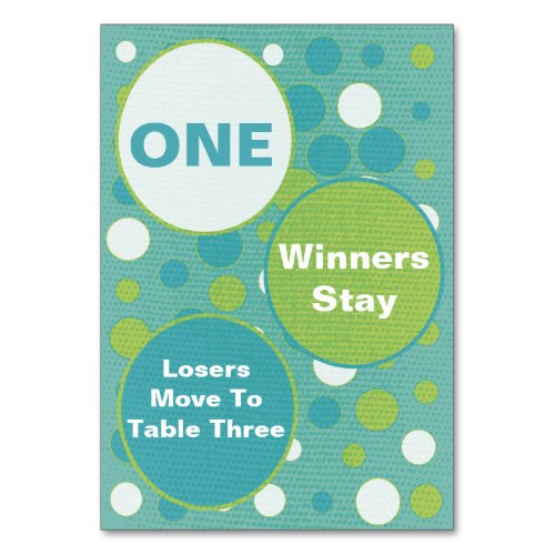 Cute and Colorful Bunco Table Cards 1