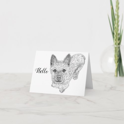 Cute and Colorful Cairn Terrier Greeting Card