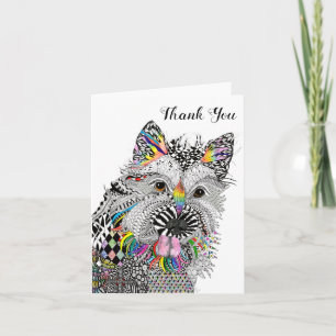 Cute and Colorful Cairn Terrier Greeting Card