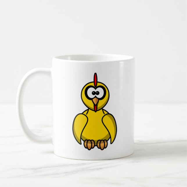 Cute and colorful Cartoon Chicken Coffee Mug (Left)