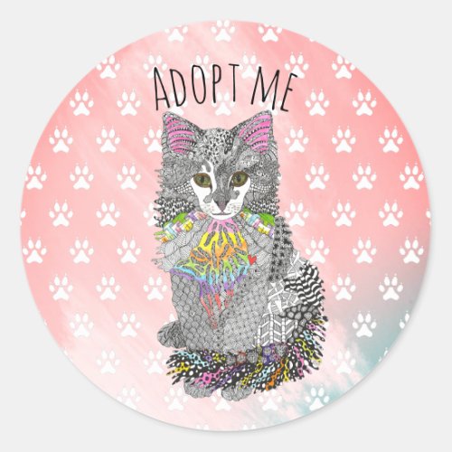 Cute and Colorful Cat Adopt Me Sticker