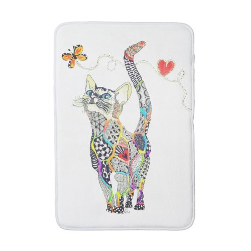 Cute and Colorful Cat Bath Mat
