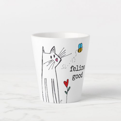 Cute and Colorful Cat Feline Good Latte Mug