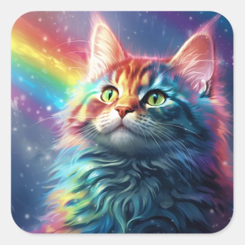 Cute and Colorful Cat Kitten Sticker