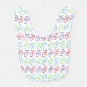 Cute and Colorful Cat Prints Baby Bibs