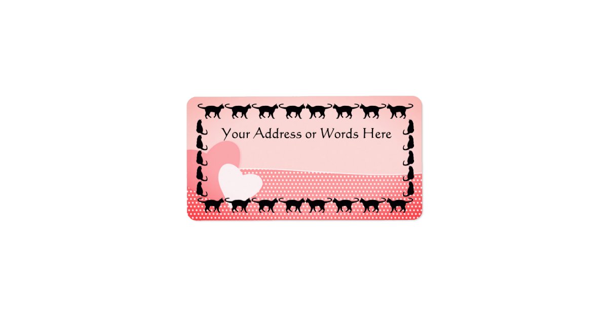 Cute and Colorful Cat Silhouette Address Labels | Zazzle