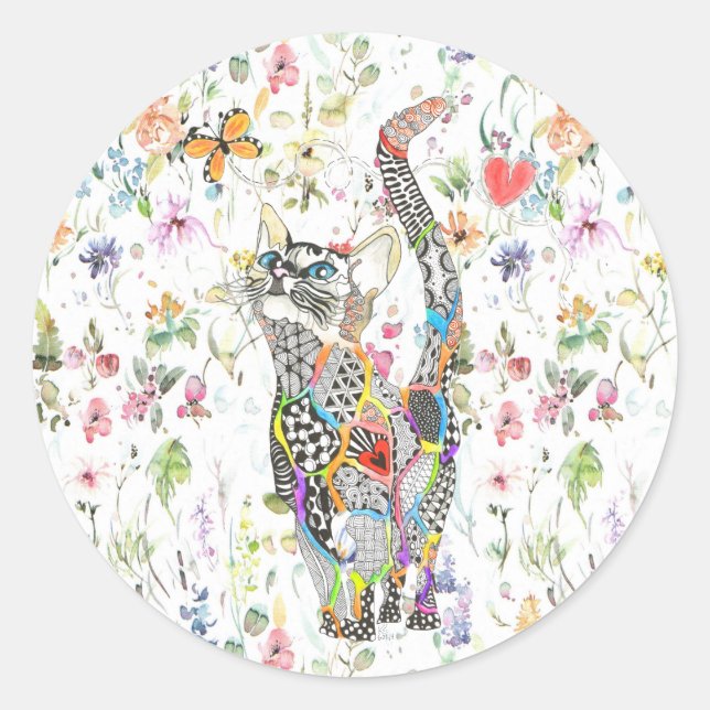 Cute and Colorful Cat Stickers (Front)